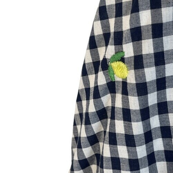 Crewcuts Gingham Lemon Embroidered Dress 10 - Picture 5 of 13